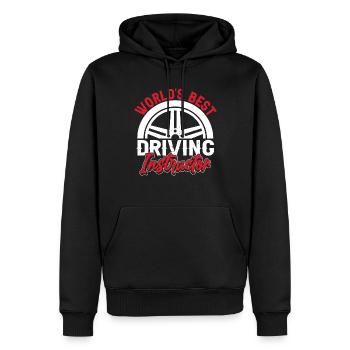 Der Beste Fahrlehrer Der Welt Fahrschule Beruf - Männer Premium Bio Hoodie - Schwarz - Vorne - Nico (187cm)