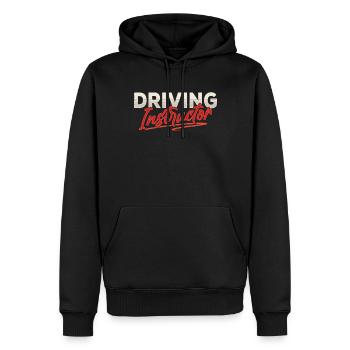 Moniteur d’auto-école École de conduite Cours de conduite Apprentis conducteurs - Sweat à capuche Premium bio Homme - noir - Devant - Nico (187cm)