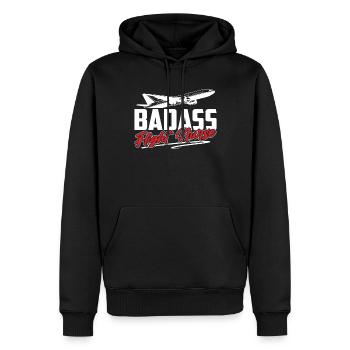 Infirmière de vol robuste Profession d’infirmière de vol - Sweat à capuche Premium bio Homme - noir - Devant - Nico (187cm)