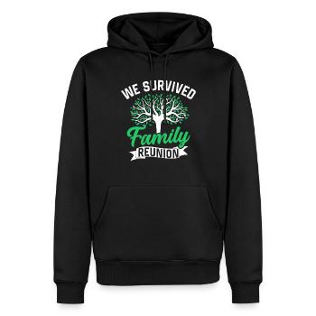 Wir Haben Familientreffen Überlebt Familie Team - Männer Premium Bio Hoodie - Schwarz - Vorne - Nico (187cm)