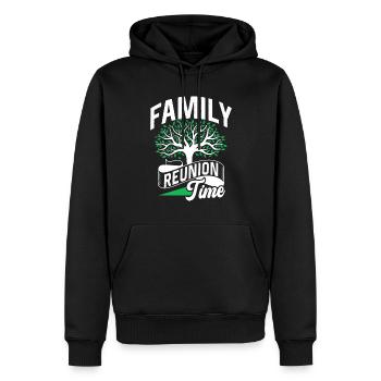 Familientreffen Team Familie Süß - Männer Premium Bio Hoodie - Schwarz - Vorne - Nico (187cm)