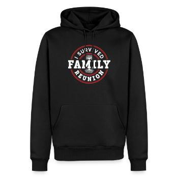 Ich Habe Ein Familientreffen Überlebt Team Familie - Männer Premium Bio Hoodie - Schwarz - Vorne - Nico (187cm)