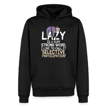 Faultier Liebhaber Faultier Geschenk - Männer Premium Bio Hoodie - Schwarz - Vorne - Nico (187cm)