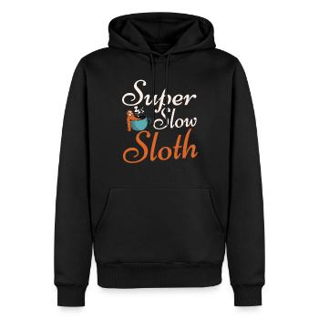 Faultier Liebhaber Faultier Geschenk - Männer Premium Bio Hoodie - Schwarz - Vorne - Nico (187cm)