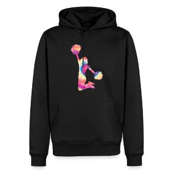 Cheerleader - Sweat à capuche Premium bio Homme - noir - Devant - Nico (187cm)