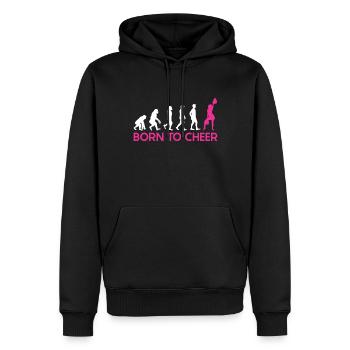 Cheerleader - Sweat à capuche Premium bio Homme - noir - Devant - Nico (187cm)