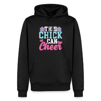 Cheerleader - Sweat à capuche Premium bio Homme - noir - Devant - Nico (187cm)