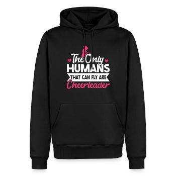 Cheerleader - Sweat à capuche Premium bio Homme - noir - Devant - Nico (187cm)