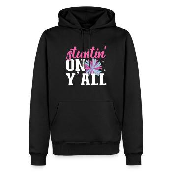 Cheerleader - Sweat à capuche Premium bio Homme - noir - Devant - Nico (187cm)