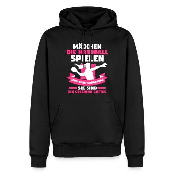 Handballspieler Handballer Handballverein Handball - Männer Premium Bio Hoodie - Schwarz - Vorne - Nico (187cm)