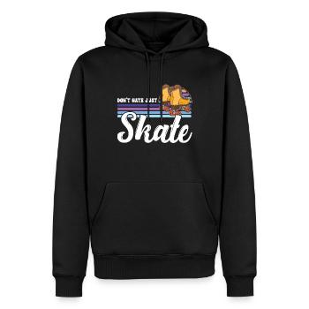Rollschuhe - Männer Premium Bio Hoodie - Schwarz - Vorne - Nico (187cm)