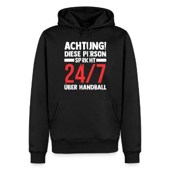 Handballspieler Handballer Handballverein Handball - Männer Premium Bio Hoodie - Schwarz - Vorne - Nico (187cm)