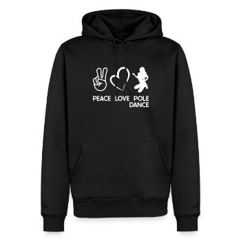 Pole Dance - Sweat à capuche Premium bio Homme - noir - Devant - Nico (187cm)