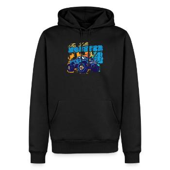 4. Anniversaire Enfants Ce petit monstre Truc - Sweat à capuche Premium bio Homme - noir - Devant - Nico (187cm)
