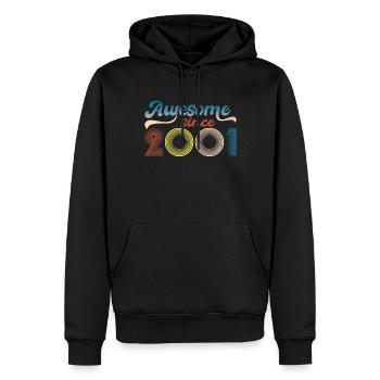 Année 2001 Retro Bitrthday Edition Limitée - Sweat à capuche Premium bio Homme - noir - Devant - Nico (187cm)