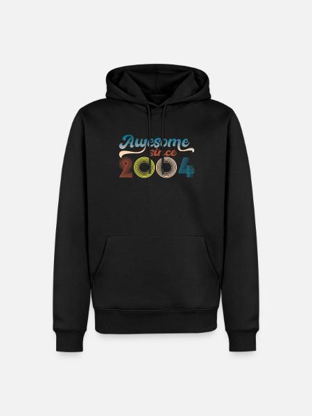 Fantastisch Seit 2004 Retro 19. Bitrthday - Männer Premium Bio Hoodie - Schwarz