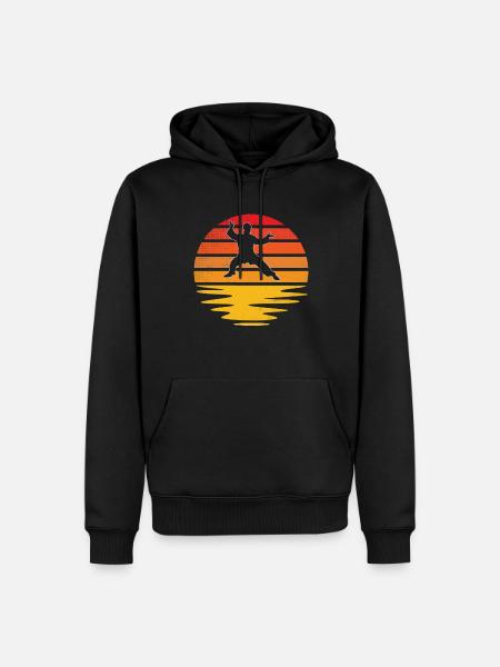 Martial Arts Retro - Men’s Premium Organic Hoodie - black