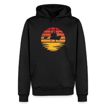 Kanusport Retro - Männer Premium Bio Hoodie - Schwarz - Vorne - Nico (187cm)