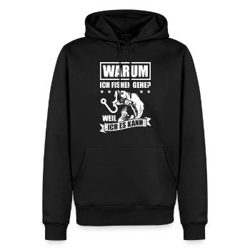 Angeln Geschenk Fischer Angler Petri Heil Rute - Männer Premium Bio Hoodie - Schwarz - Vorne - Nico (187cm)