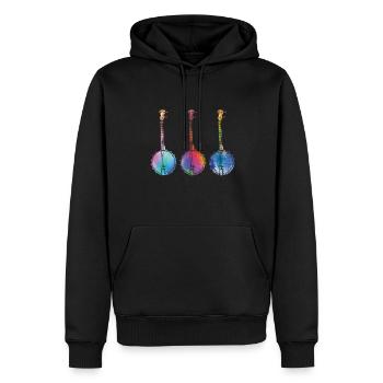 Banjo Shirts For Men Bluegrass Appalachia Folk - Männer Premium Bio Hoodie - Schwarz - Vorne - Nico (187cm)
