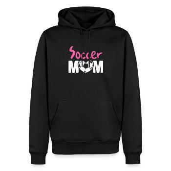 Fußball Tshirt Herren Damen Soccer Football - Männer Premium Bio Hoodie - Schwarz - Vorne - Nico (187cm)