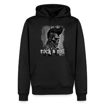 Rock’n’Roll Horreur Punk Zombie Skull - Sweat à capuche Premium bio Homme - noir - Devant - Nico (187cm)