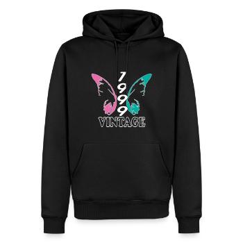 1999 Januar oldschool geboren Geschenk - Männer Premium Bio Hoodie - Schwarz - Vorne - Nico (187cm)
