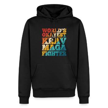 Israelischer Kampfsport Krav Maga - Männer Premium Bio Hoodie - Schwarz - Vorne - Nico (187cm)