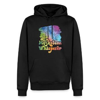 Champignon Whisperer Champignon Whisperer Champignons cueilleurs - Sweat à capuche Premium bio Homme - noir - Devant - Nico (187cm)
