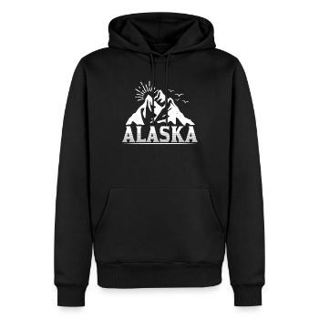 Alaska Randonneurs Randonnée Randonnée Nature - Sweat à capuche Premium bio Homme - noir - Devant - Nico (187cm)