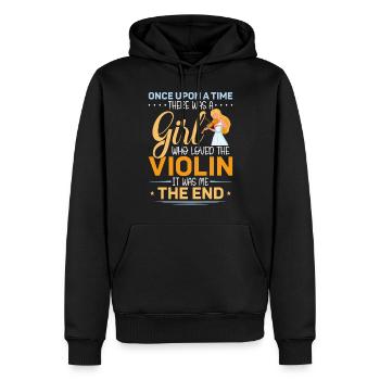Violoniste Fille Il était une fois - Sweat à capuche Premium bio Homme - noir - Devant - Nico (187cm)