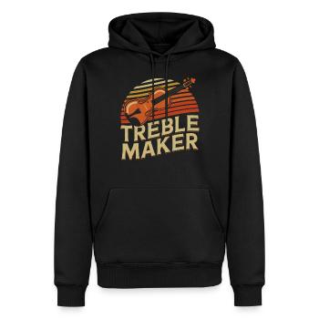 Violoniste Violoniste Pun Treble Maker - Sweat à capuche Premium bio Homme - noir - Devant - Nico (187cm)