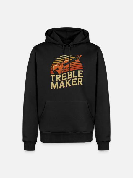 Violin Violinist Pun Treble Maker - Men’s Premium Organic Hoodie - black