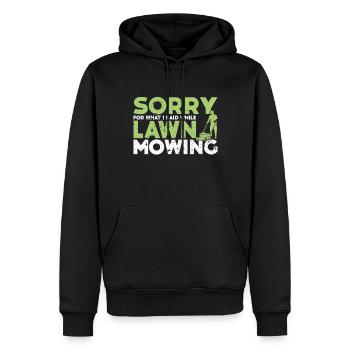 Mowing - Men’s Premium Organic Hoodie - black - Front - Nico (187cm)