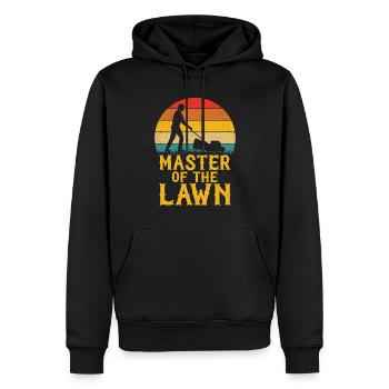 Mowing - Men’s Premium Organic Hoodie - black - Front - Nico (187cm)