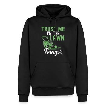 Mowing - Men’s Premium Organic Hoodie - black - Front - Nico (187cm)