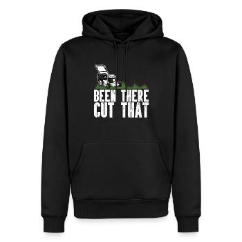 Mowing - Men’s Premium Organic Hoodie - black - Front - Nico (187cm)