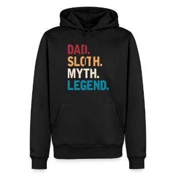 Faultier Liebhaber Faultier Geschenk - Männer Premium Bio Hoodie - Schwarz - Vorne - Nico (187cm)