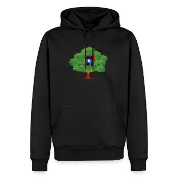 Tree Window Night Abstract - Men’s Premium Organic Hoodie - black - Front - Nico (187cm)