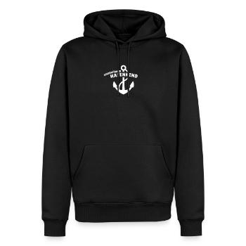 Eckernförder Hafenkind - Männer Premium Bio Hoodie - Schwarz - Vorne - Nico (187cm)