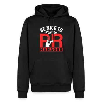 Seien Sie Nett Zu Dem Pr Manager Beruf Job - Männer Premium Bio Hoodie - Schwarz - Vorne - Nico (187cm)