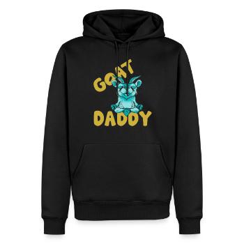 Chèvres Papa Animal Lovers Chèvre Domestique Chèvre - Sweat à capuche Premium bio Homme - noir - Devant - Nico (187cm)