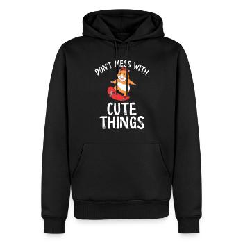 Hamster Lover Hamster Cadeau - Sweat à capuche Premium bio Homme - noir - Devant - Nico (187cm)