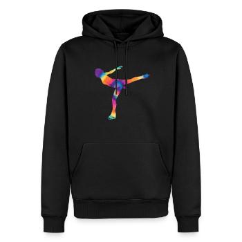 Eislaufen - Männer Premium Bio Hoodie - Schwarz - Vorne - Nico (187cm)