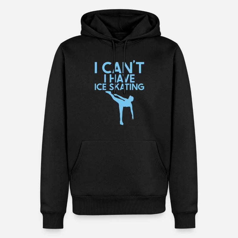 Patinage - Sweat à capuche Premium bio Homme - noir