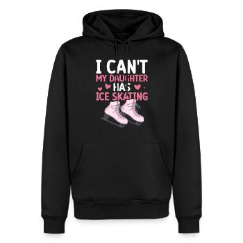 Patinage - Sweat à capuche Premium bio Homme - noir - Devant - Nico (187cm)