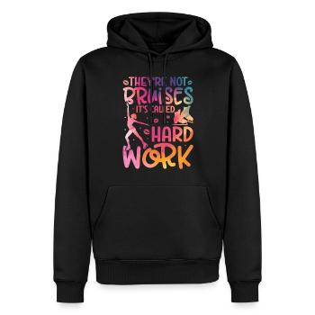 Patinage - Sweat à capuche Premium bio Homme - noir - Devant - Nico (187cm)