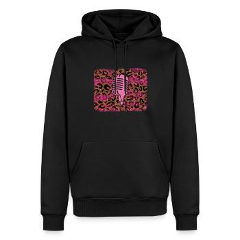 Chanter - Sweat à capuche Premium bio Homme - noir - Devant - Nico (187cm)