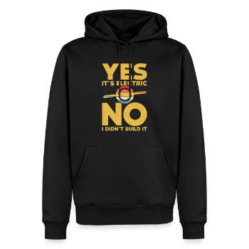 Monocycle - Sweat à capuche Premium bio Homme - noir - Devant - Nico (187cm)