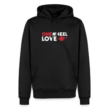 Monocycle - Sweat à capuche Premium bio Homme - noir - Devant - Nico (187cm)